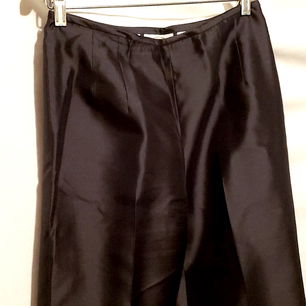 Talbots 100% Silk Black Pants Sz 4
